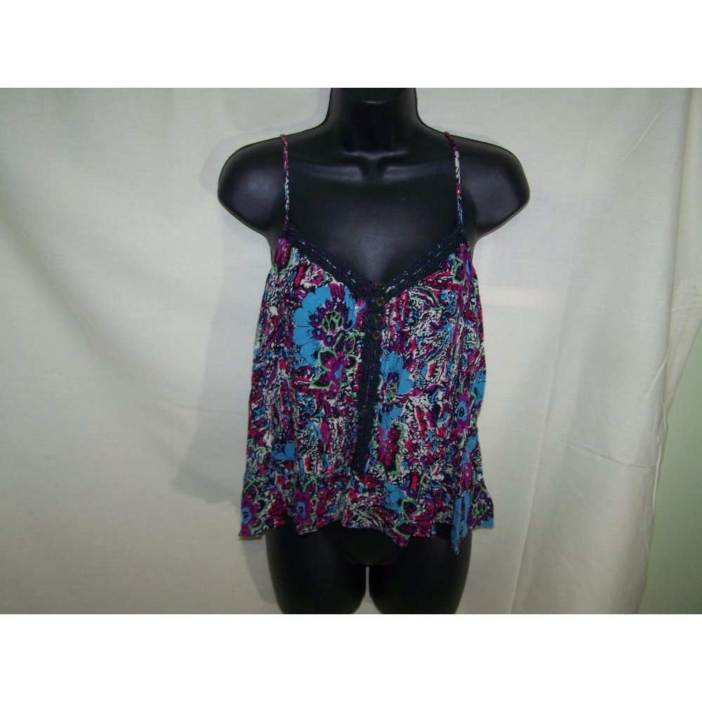 Forever 21 Tank Top Boho Cropped Large Strappy